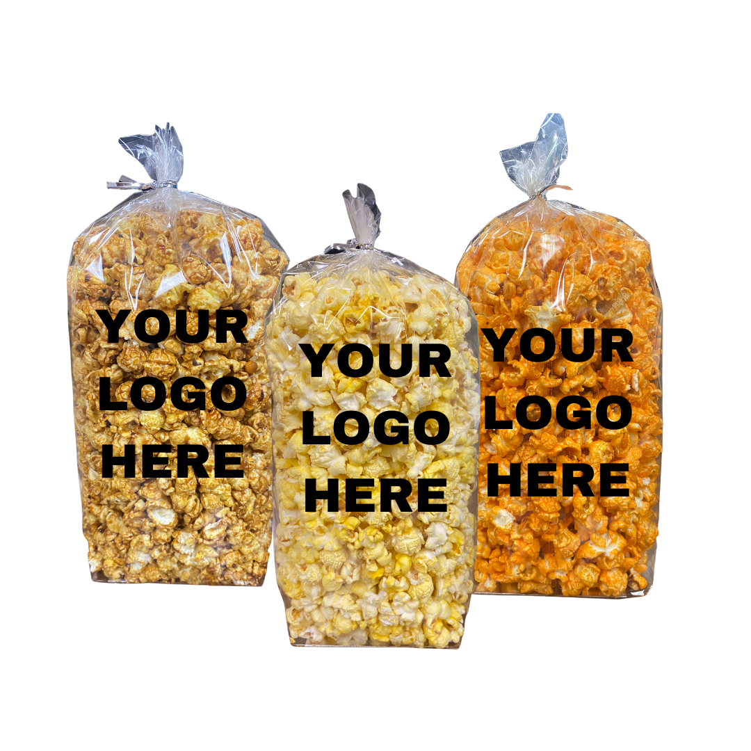 (Out of Stock) Custom Printed Large Gourmet Christmas Popcorn Stand Up Bag- 25 Count
