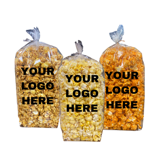 (Out of Stock) Custom Printed Large Gourmet Christmas Popcorn Stand Up Bag- 25 Count