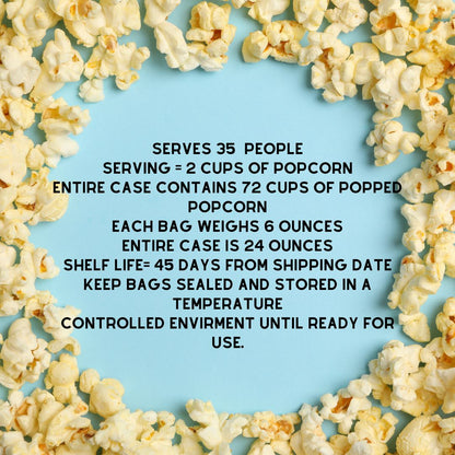 Movie Theater Butter Popcorn 4- Pack (72 Cups Per Case)