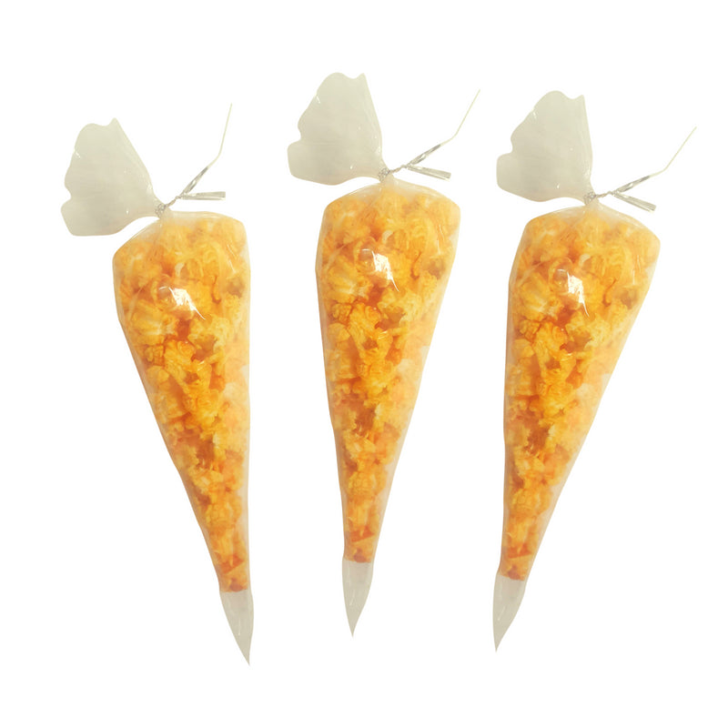 Gourmet Colored and Flavored Popcorn Cone Bags Party Favor Wedding Favor Baby Shower Favor -2 cups each-24 Pack