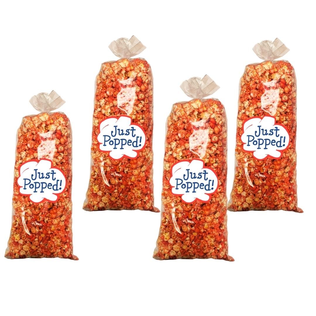 Christmas Red Colored Holiday Party Popcorn 4- Pack (72 Cups Per Case)