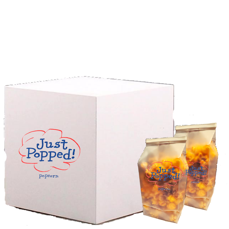 Pre-Filled Medium Corporate Business Event Bags Cheddar and Caramel Mix Christmas Popcorn- 24 Pack