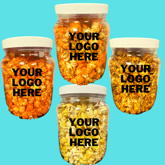 Custom Half Gallon Popcorn Jars- 50 Count