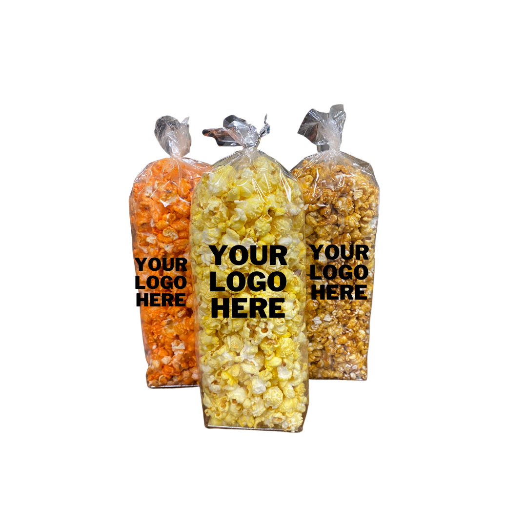 (Out of Stock) Custom Printed Small Gourmet Christmas Popcorn Stand Up Bag- 100 Count