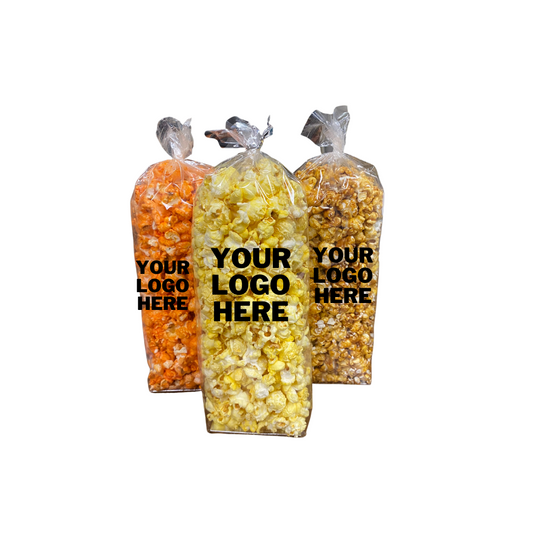 (Out of Stock) Custom Printed Small Gourmet Christmas Popcorn Stand Up Bag- 100 Count