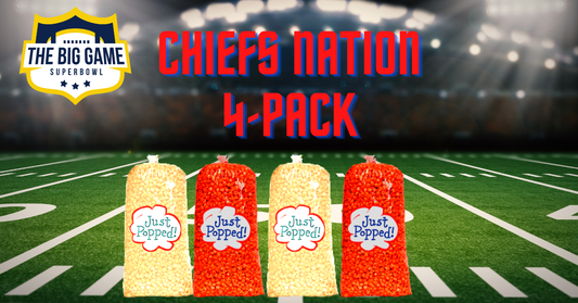 Superbowl Kansas City Chiefs Colored Chief Nation Popcorn 4 Pack(72 Cups per Case) …