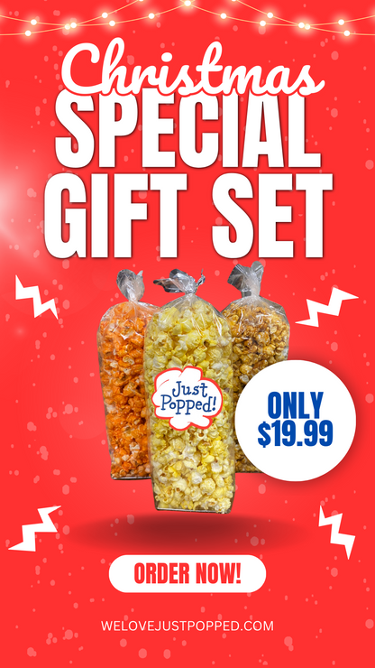 Small Gourmet Popcorn Stand Up Bag Trio Gift Set