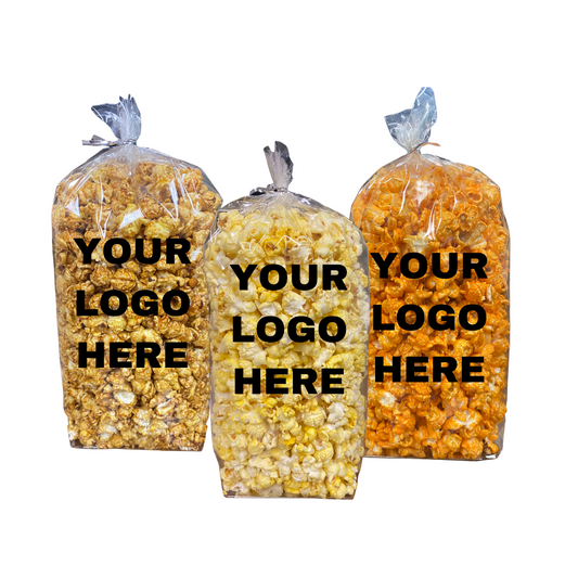 Custom Printed Large Gourmet Christmas Popcorn Stand Up Bag- 25 Count