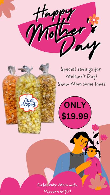 Small Gourmet Popcorn Stand Up Bag Trio Gift Set