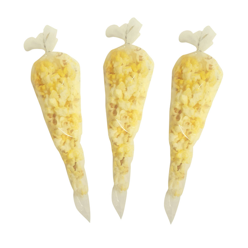 Gourmet Colored and Flavored Popcorn Cone Bags Party Favor Wedding Favor Baby Shower Favor -2 cups each-24 Pack