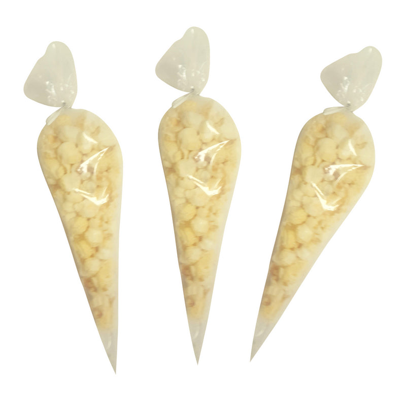 Gourmet Colored and Flavored Popcorn Cone Bags Party Favor Wedding Favor Baby Shower Favor -2 cups each-24 Pack