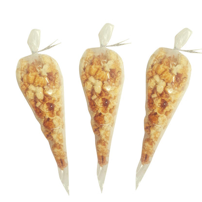 Gourmet Colored and Flavored Popcorn Cone Bags Party Favor Wedding Favor Baby Shower Favor -2 cups each-24 Pack