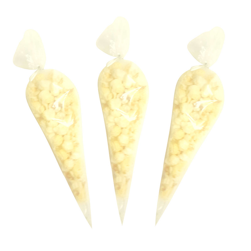 Gourmet Colored and Flavored Popcorn Cone Bags Party Favor Wedding Favor Baby Shower Favor -2 cups each-24 Pack