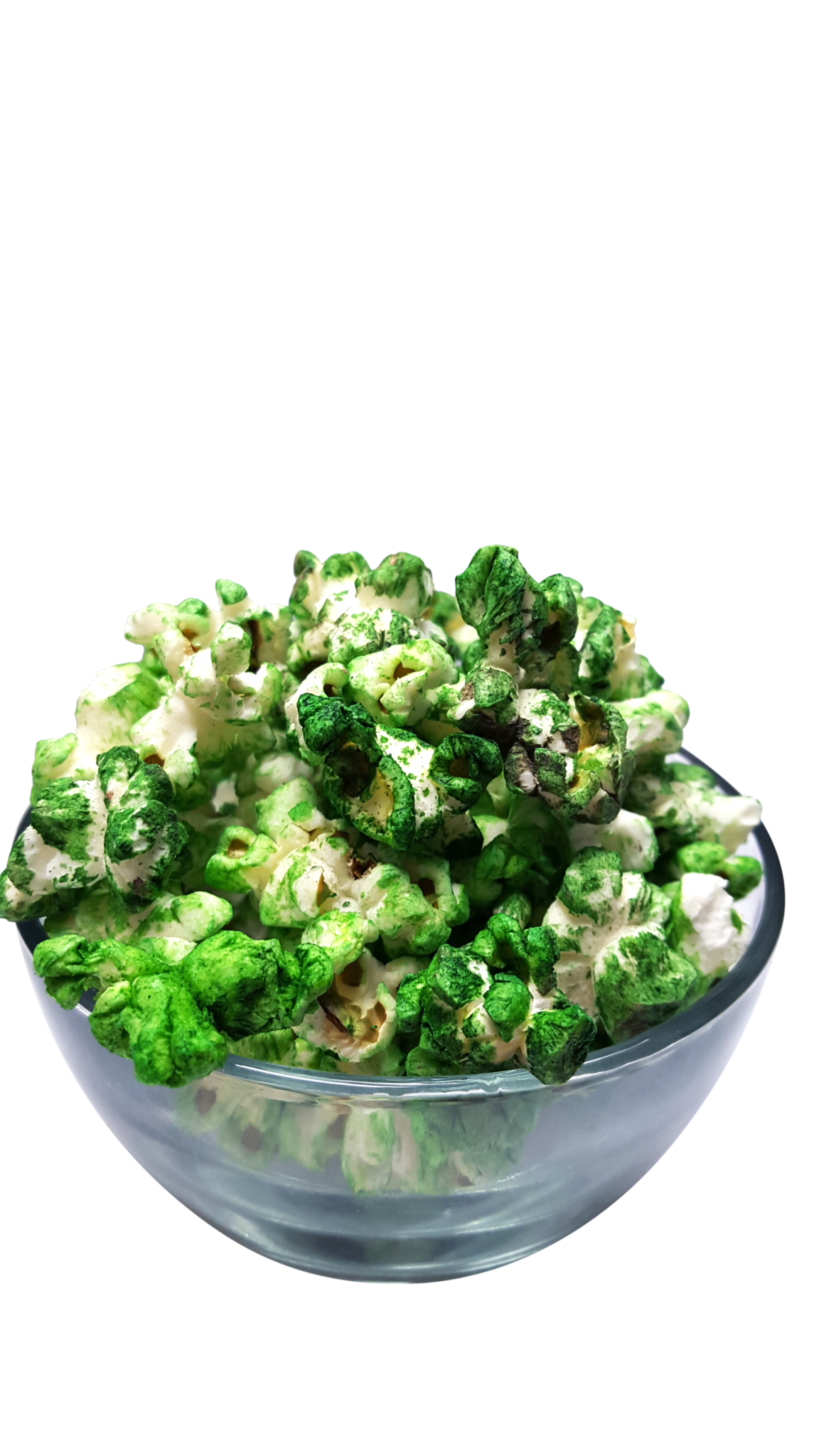 Green Popcorn in a bowl