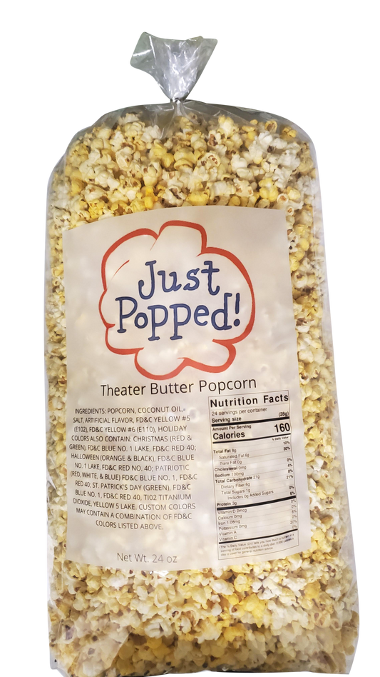 24 Ounce Jumbo Movie Theater Butter Popcorn- 2 Count