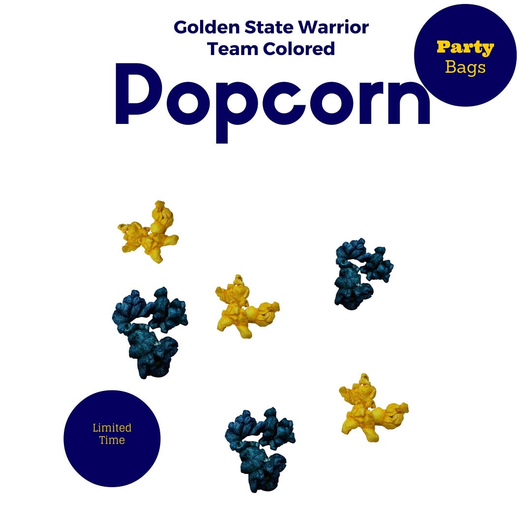 Golden State Warrior Colored Popcorn 4 Pack 72 Cups per Case