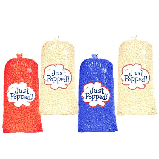 Christmas Fourth of July Memorial Day Colored Popcorn 4- Pack (72 Cups Per Case)