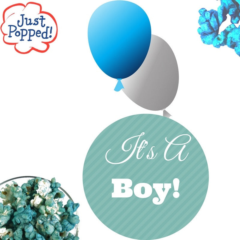 Baby Blue Colored Baby Shower Party Christmas Popcorn 4- Pack (72 Cups Per Case)