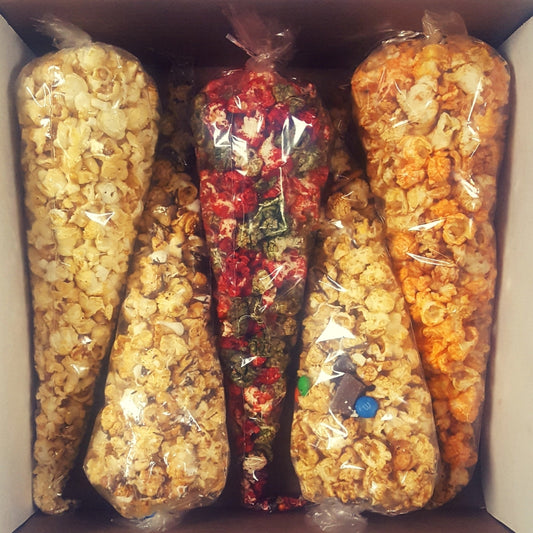 5 Gourmet Popcorn Cone Gift Box